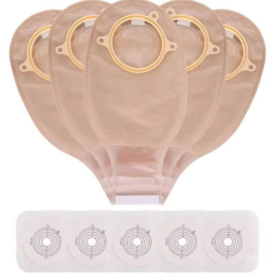 Drainable Ostomy Bag Colostomy 2 Piece Colostomy Bags 57mm With Hook And Loop Closure