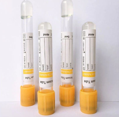 CE Certified Vacuum Venous Yellow Cap Gel Clot Activator Serum Blood Collection Tube
