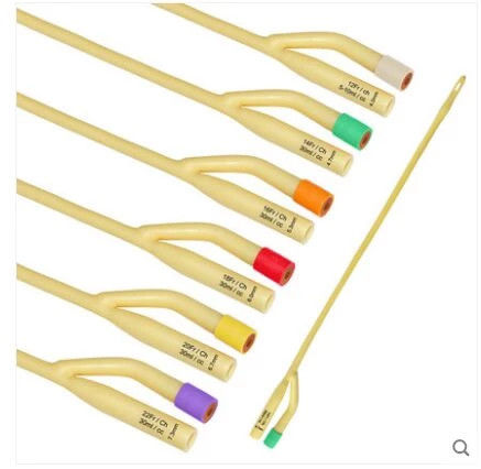 2 Way Silicone Coated Catheter Latex Male External Foly Catheter With size fr 6 - fr 26