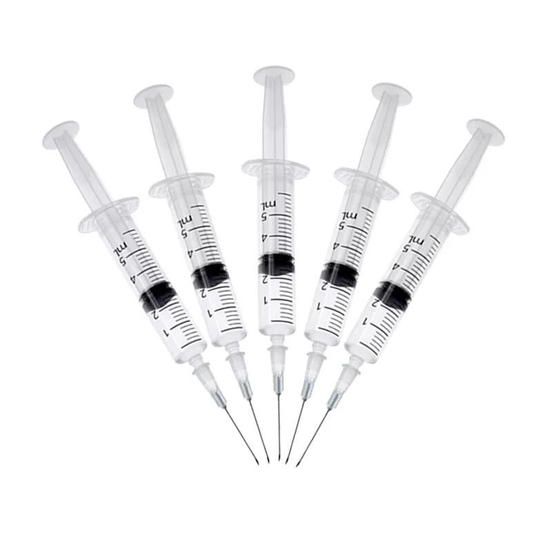 Hypodermic Injection Disposable Sterile Syringe 5ml Luer Slip Syringe With Needle