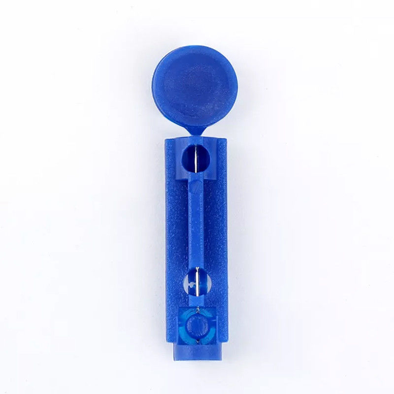 Disposable Blue Plastic Twist Handle Tiny Touch 28 Gauge Blood Lancet Rapid Test Kits