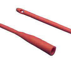 Red Rubber Intermittent Catheter 1-Way Rubber Urethral Catheter Tube