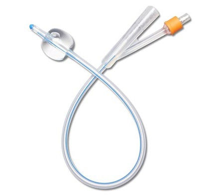 100% Medical Silicone Coated Catheter Disposable 2/3-Way Standard Foley Urethral Catheter