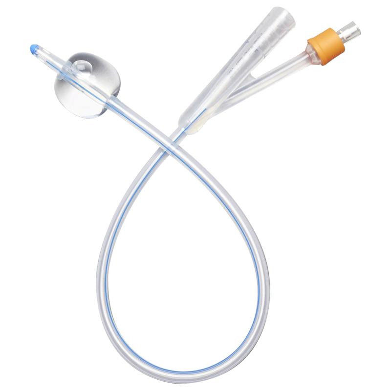 100% Medical Silicone Coated Catheter Disposable 2/3-Way Standard Foley Urethral Catheter