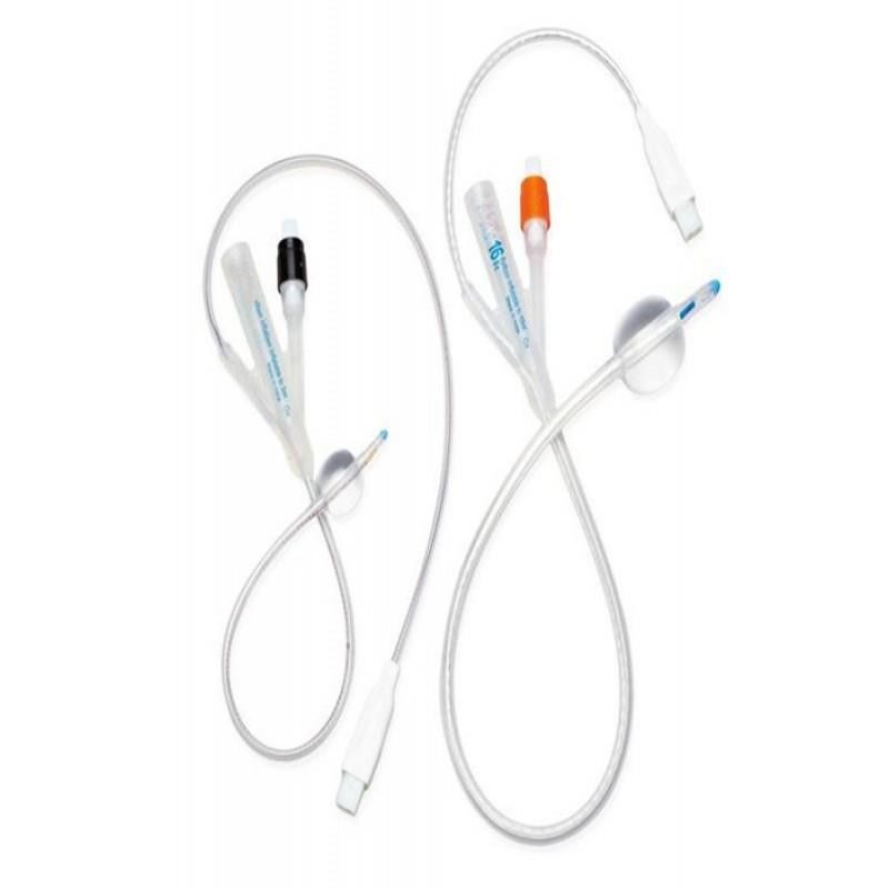 400mm Length Medical Disposable Soft 2-way 3-way Temperature Sensor All Silicone Foley Catheter With Ballon