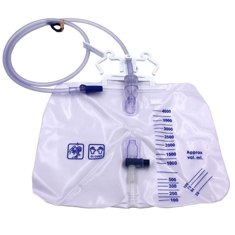 Adult 1500ml 2000ml Luxury Urine Bag Disposable Medical Grade PVC