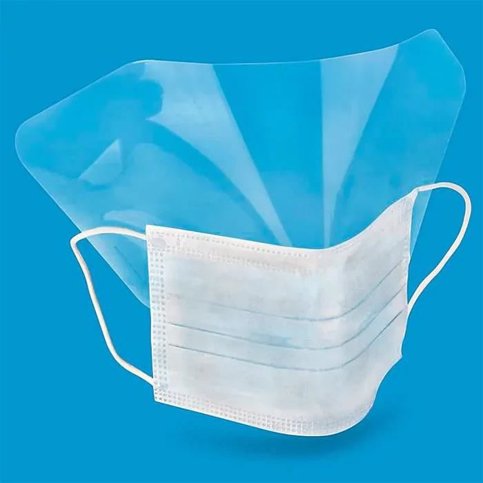 Single Use Face Mask With Protective Shield Protection Eye Visors Medical Mask