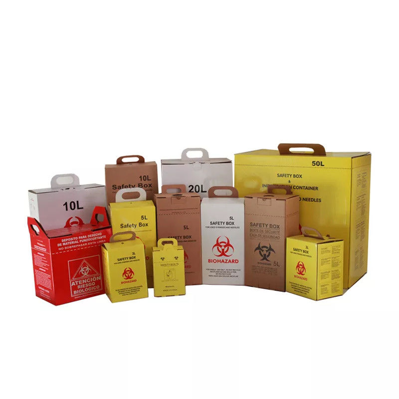 Sharp Container Medical Consumables 5L Medical Biohazard Safety Cardboard Box