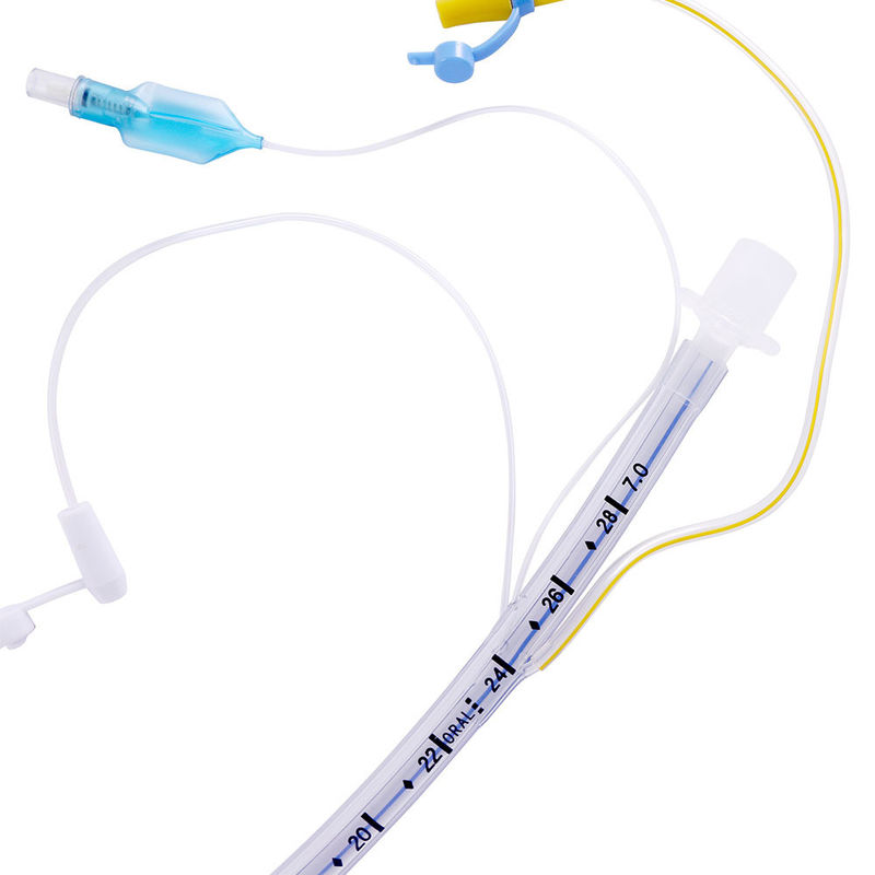 Hospital Medical Cuffed Reinforced Drug Injectable Endotracheal Tube With Suction Tube