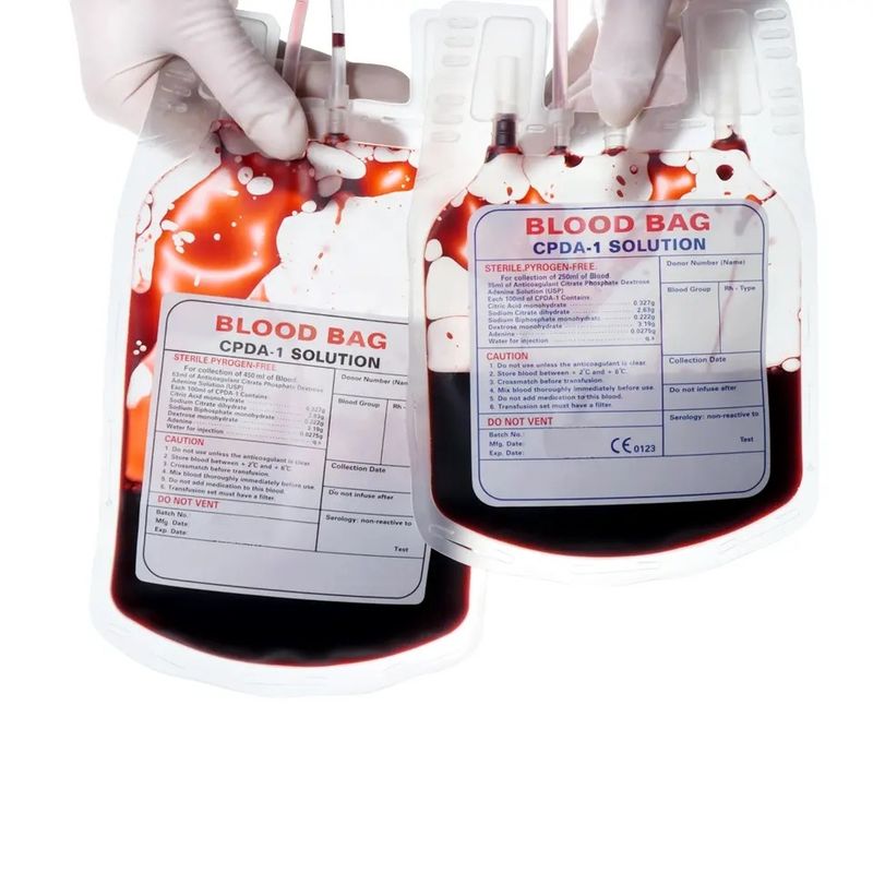 CE/ISO 13485 Medical Disposable 450ml 500ml Single CPDA Blood Collection Bag