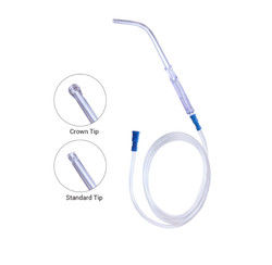 Yankauer Handle Suction Connecting Tube Disposable Plain Tip With Vent
