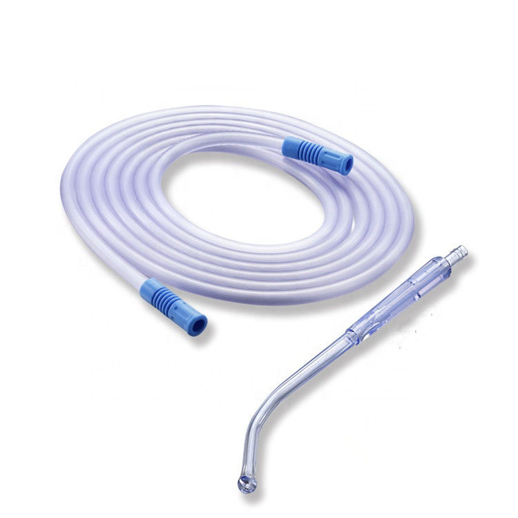 Yankauer Suction Handle Standard Open Tip With 4 Holes 250cm Suction Connecting Tube
