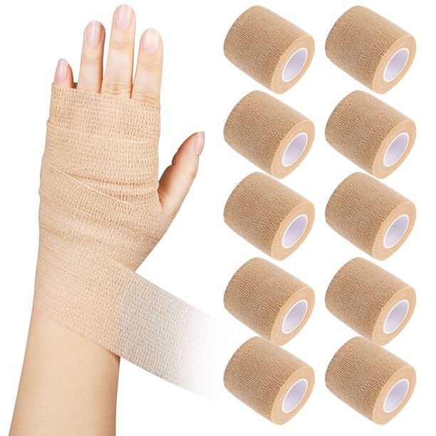 Self Adhesive Sports Tape Wrist Ankle Sterile Gauze Bandage Rolls Surgical Gauze Rolls