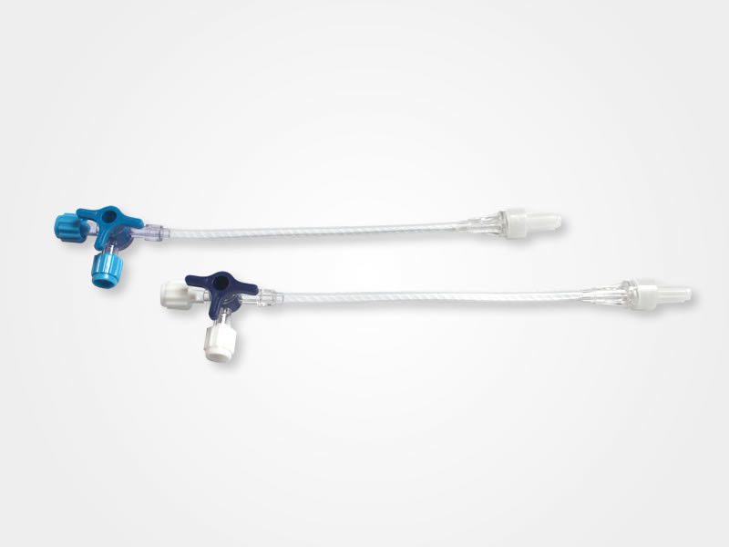 Transparent 3 Way Stopcock with Luer Lock and 10 cm Extension Tube