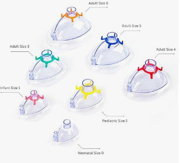 Soft Inflated Anaesthesia Air Cushion Mask For Good Sealing And Patient Comfort With Removable Hook Rings
