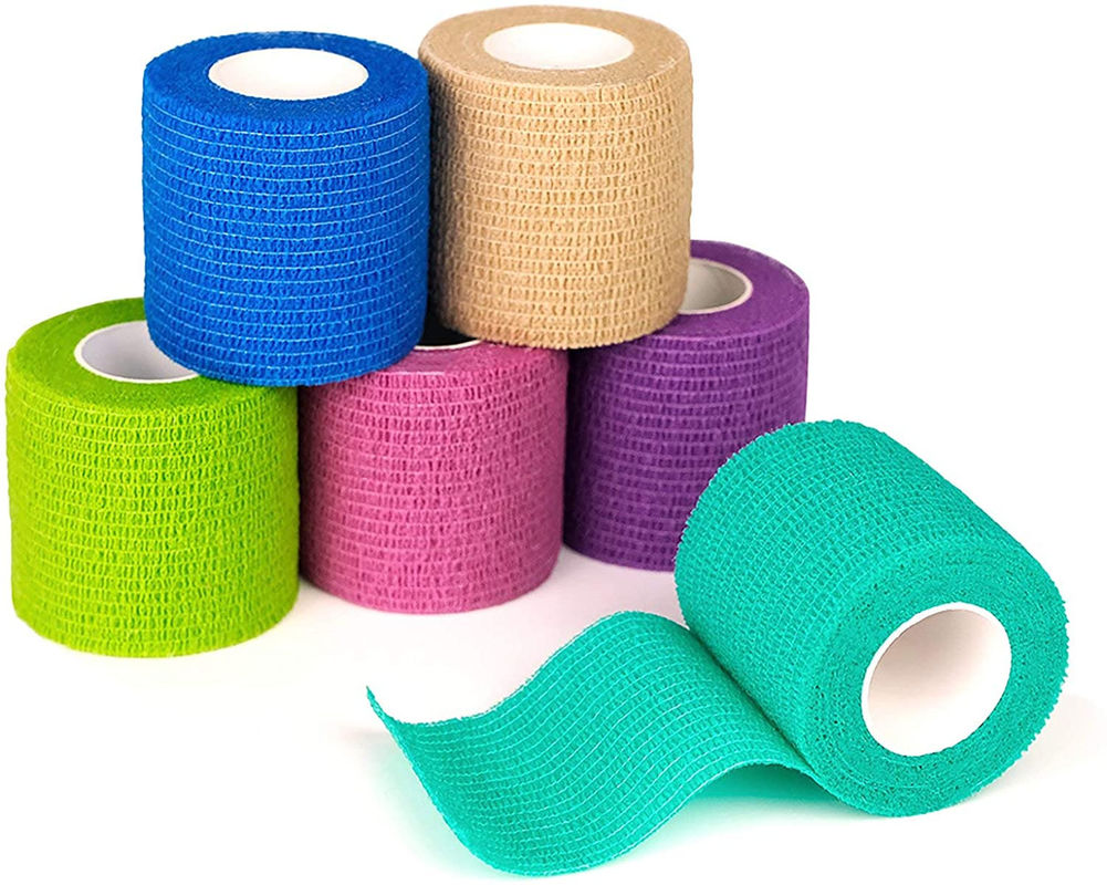 50-100mm Slef Adhesive Bandage Made By Non Woven Or Cotton With High Elastic Fabric For Surgery Customized Size Color
