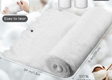 100% Bleached Cotton Roll With X-ray Dectable Thread With High Absorbency Super Softness Packed By Woven Bag