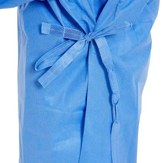 Custom Disposable Sterile Reinforced Surgical Grown With Hand Towel Blue / Dark Blue