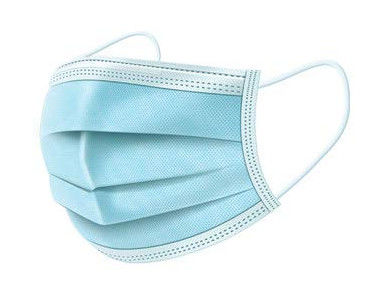 17.5x9.5cm 100 Pack Disposable Face Masks With Elastic Ear Loop 3 Ply Breathable Comfortable For Air Pollution