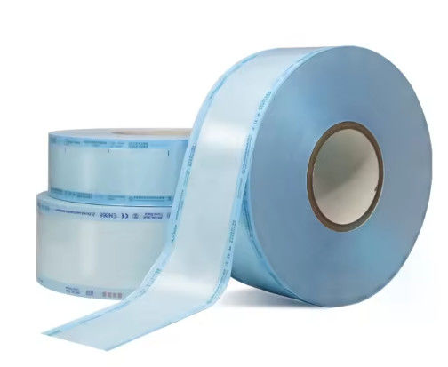 Medical Grade 55mm*200m Sterilization Heat Sealing Flat Reel  For Dental Equipment