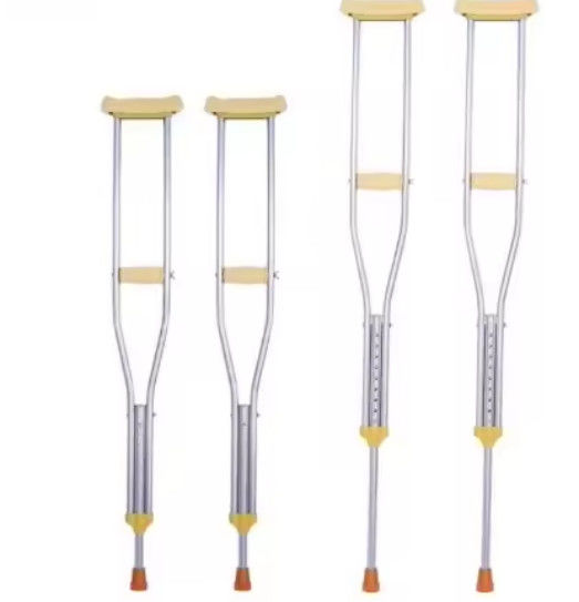 Lightweight Comfortable Adjustable Underarm Crutch Aluminum Walking Aids For Adult / Child