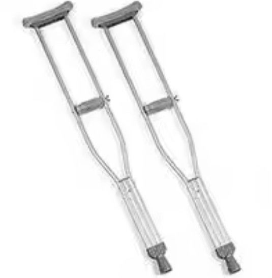 Lightweight Comfortable Adjustable Underarm Crutch Aluminum Walking Aids For Adult / Child