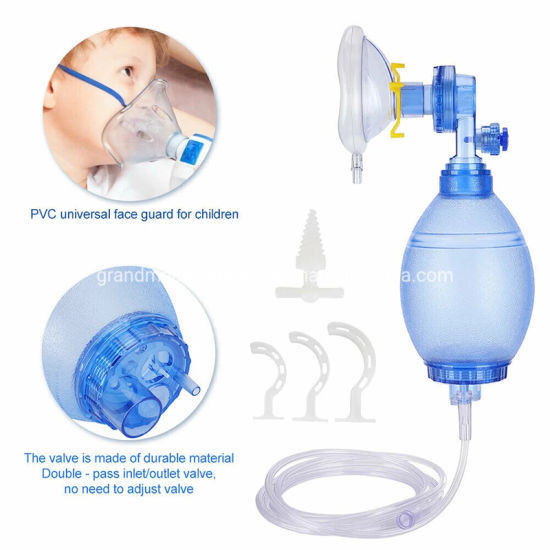 Adult Manual Resuscitator 1500ml PVC Ambu Bag+Oxygen Tube