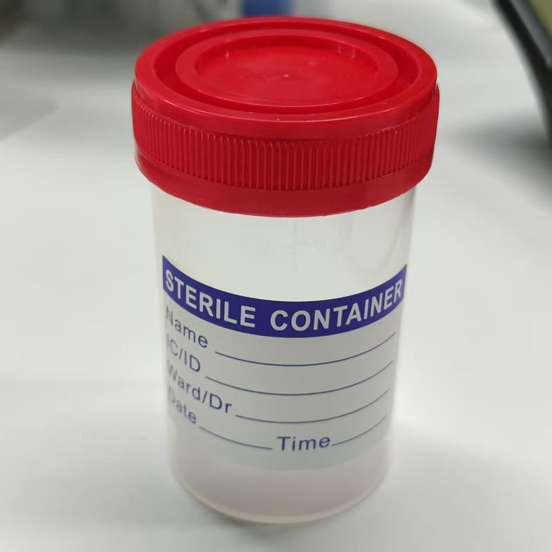 Urine Container Sterile Sample Specimen Cup With Label 15ml-120ml Sterile Urine Container