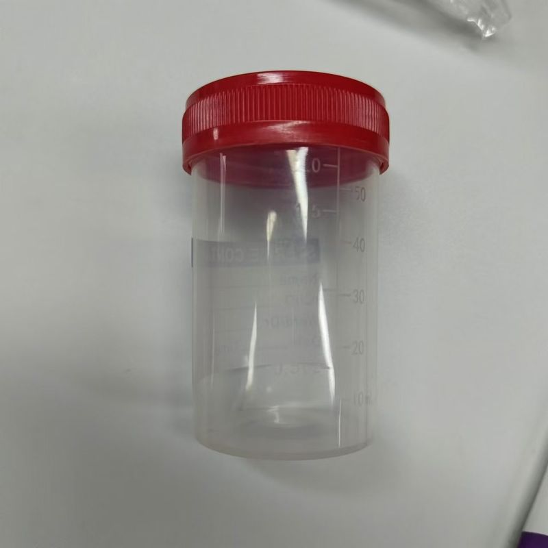 Urine Container Sterile Sample Specimen Cup With Label 15ml-120ml Sterile Urine Container