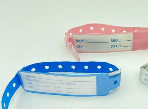 One Time Use Hospital Plastic Bracelets Medical Disposable PVC Patient Identification Wristbands
