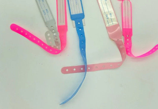 One Time Use Hospital Plastic Bracelets Medical Disposable PVC Patient Identification Wristbands
