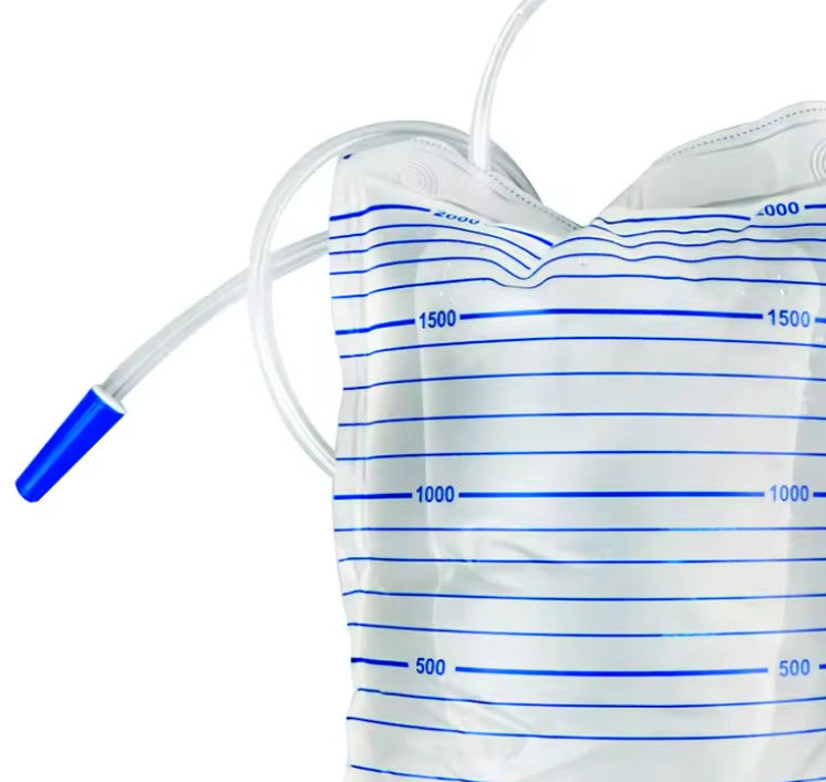 Disposable Medical 1000ml Adult Urine Collection Bag With T Valve