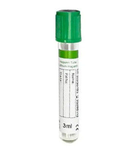 100Ppcs/box 5ml Heparin Tube Serum Blood Collection Tube Green Cap Grass / PET Material