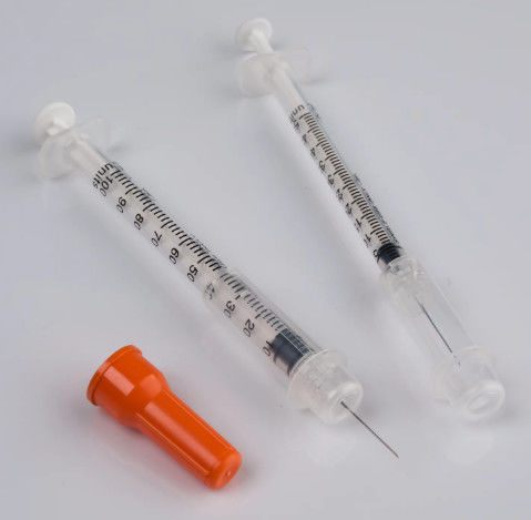 Medical Disposable Insulin Syringe 1ml 0.5ml 0.3ml Diabetic Insulin Syringe With Fixed Needle