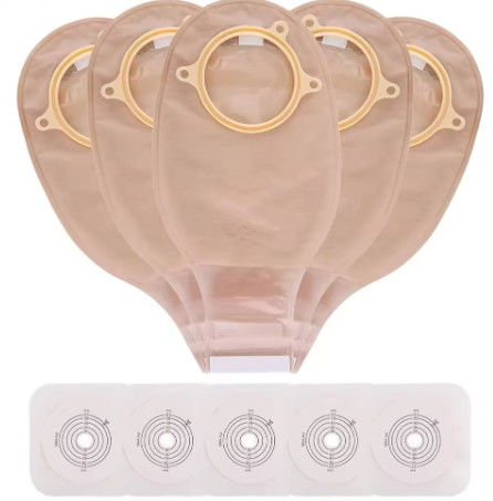 Drainable Ostomy Bag Colostomy 2 Piece Colostomy Bags 57mm With Hook And Loop Closure