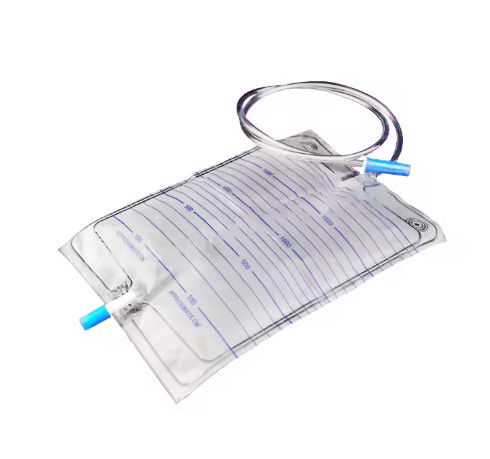 Disposable Medical Surgical 2000ml Urine Drainage Bag With Pull / Push Valve