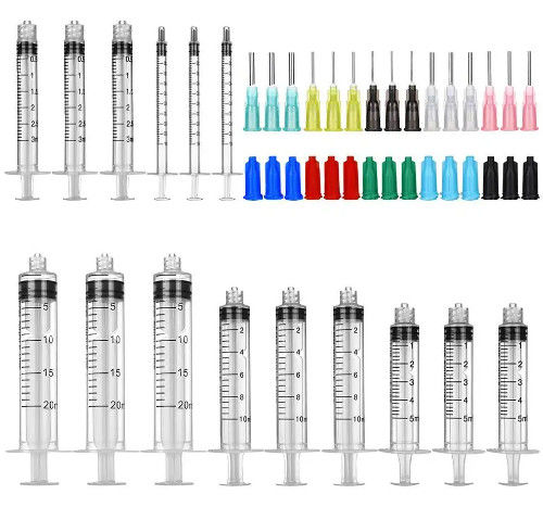Multifunction Plastic Luer Lock And Luer Slip Syringe For Glue Dispensing Adhesives Grease Plastic Syringes