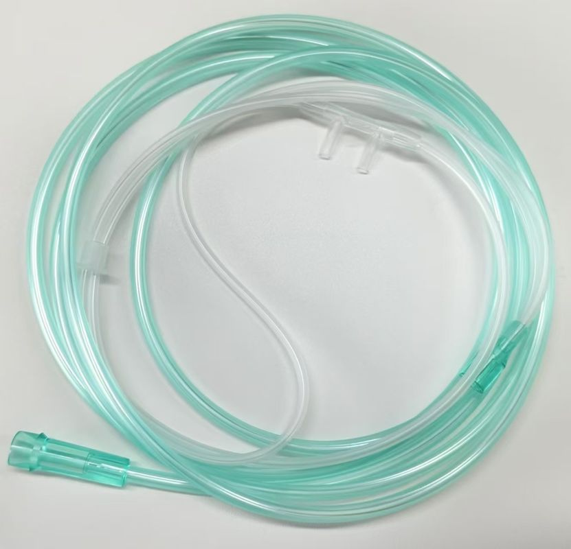2.1m Adult Nasal Oxygen Cannula With Soft Curved Prong Applying For Surgical Medical
