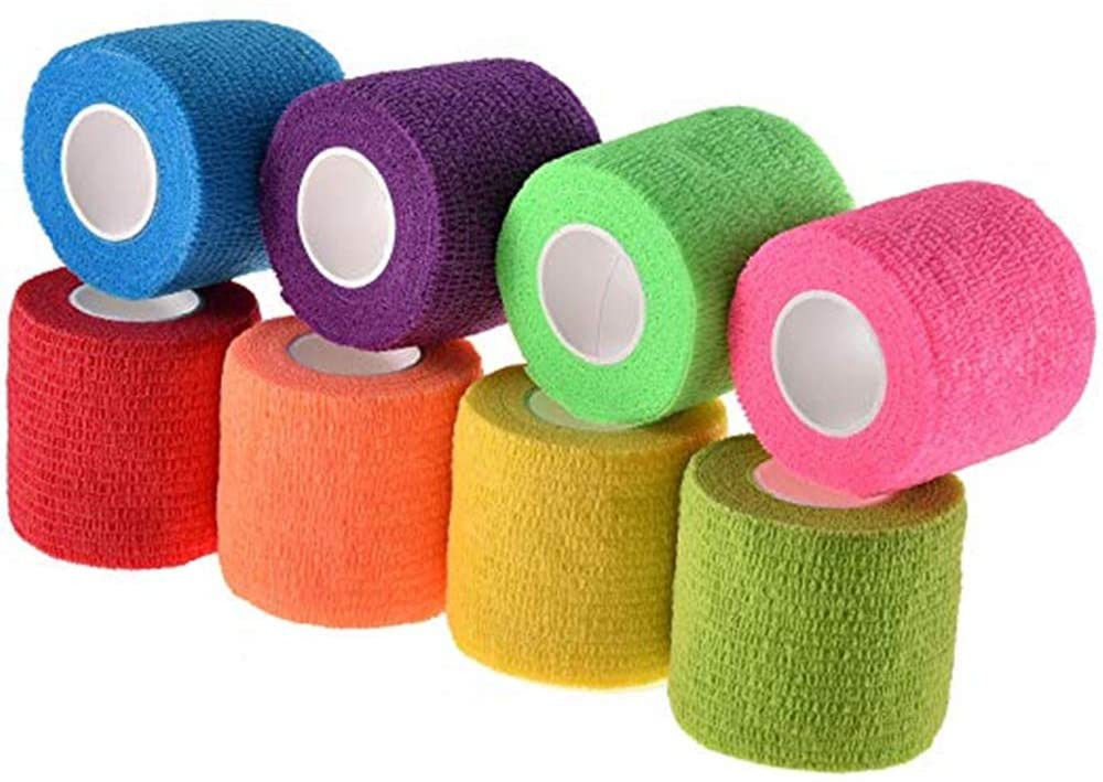 7.5cm*4.5m Cotton And Spandex Fabric Tear Stretch Adhesive Bandage Custmed