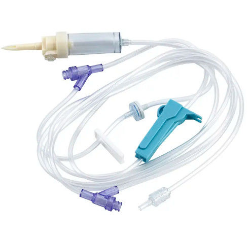 Iv Infusion Set CE Sterile Infusion Iv Giving Set With Flow Regulator And Needle