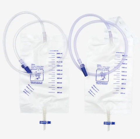 2000ml Medical Urine Meter Men'S Urine Collection Bag Set Leg Urine Disposable Bag With T-tapp Valve