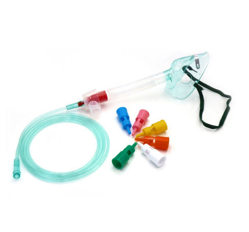 Oxygen Adjustable Venturi Mask With 6PCS Colored Venturi Connectors For Adult