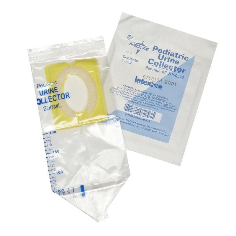 Medical Pediatric Urine Collector Bag PVC Transparent 100ml 200ml 500ml Drainage Urine Leg Bag