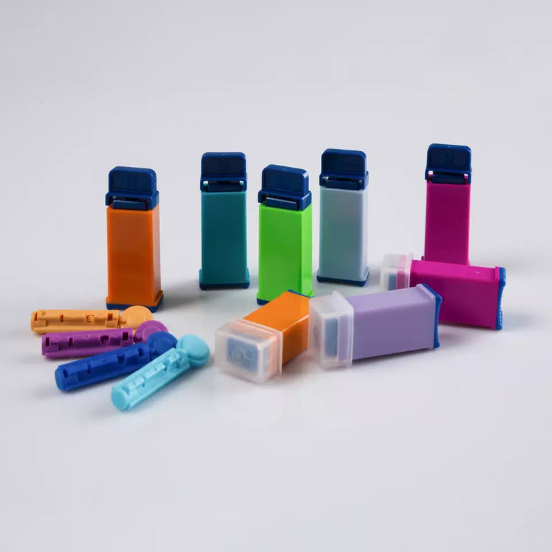Medical Sterile Disposable Automatic Safety Blood Lancets Pressure Activated Design