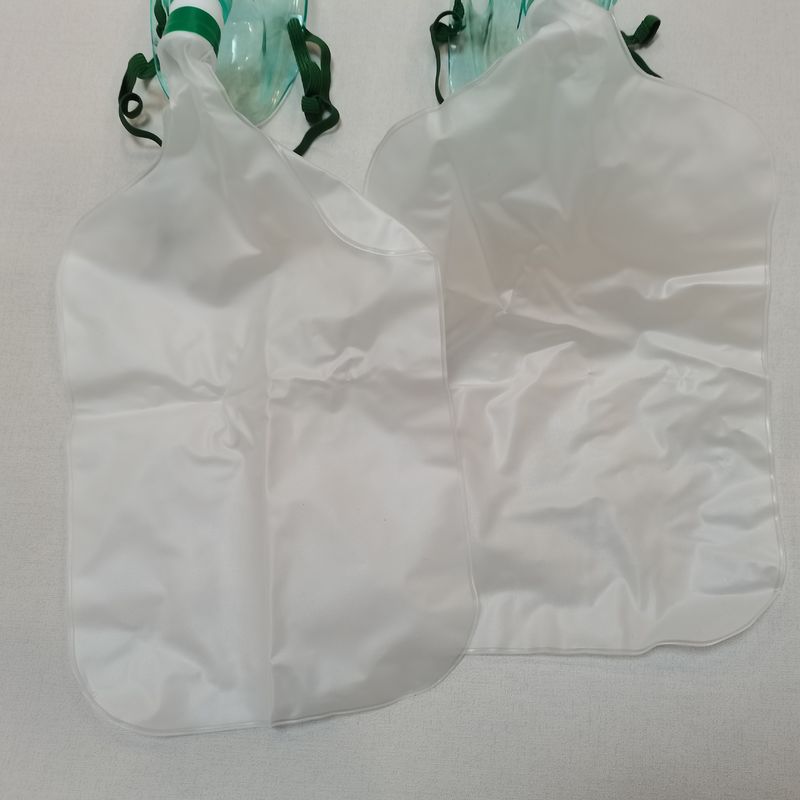 Non Rebreathing Pvc High Concentration Blue Adult Oxygen Mask With Rebreathing Bag To Breathing Machine