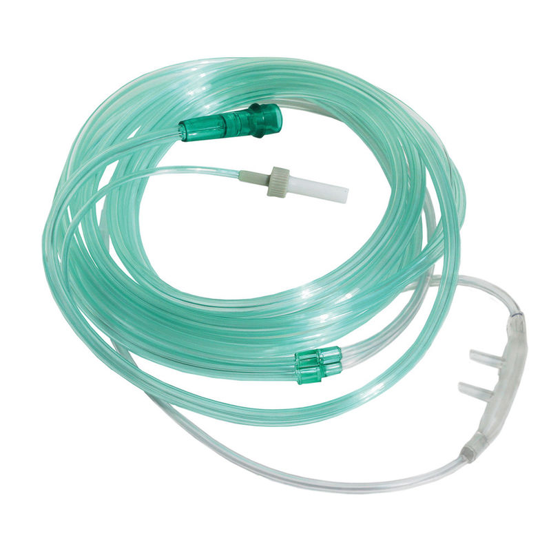 Disposable Soft Prong O2+CO2 Sampling Cannula For Adult Child With 2.1 Tube