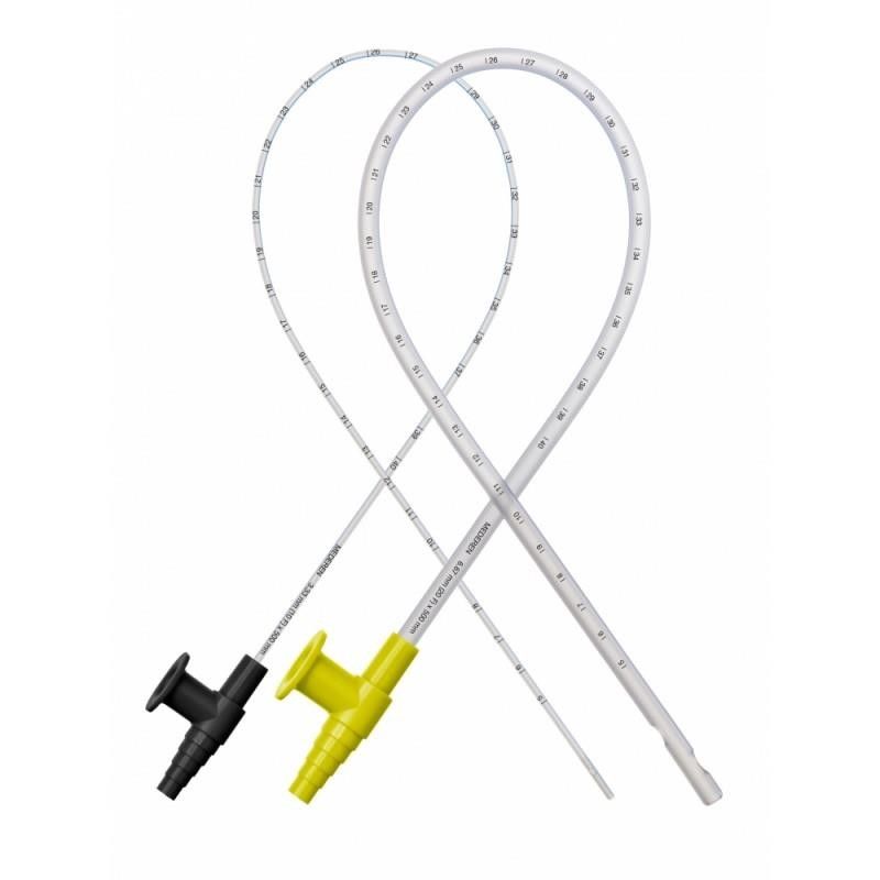 CE Approved Medical Disposable Suction Catheter With T Type Connector Color Code Suction Tube