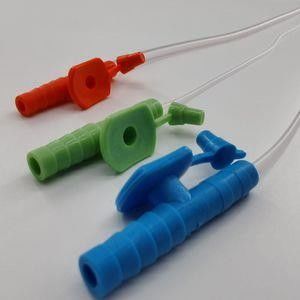 CE Approved Medical Disposable Suction Catheter With T Type Connector Color Code Suction Tube