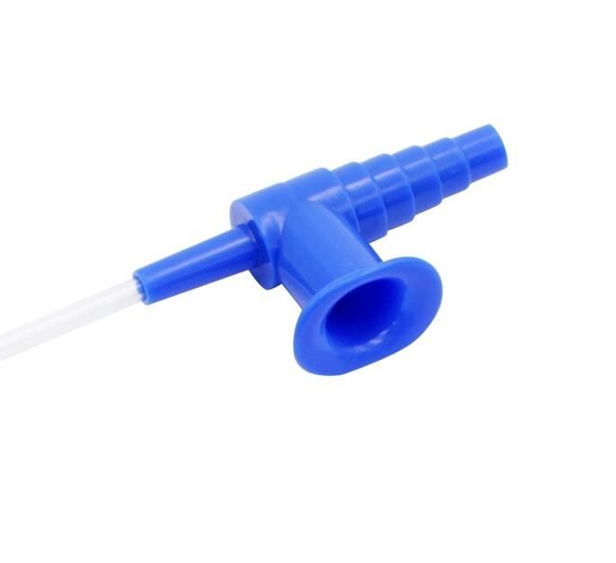 CE Approved Medical Disposable Suction Catheter With T Type Connector Color Code Suction Tube