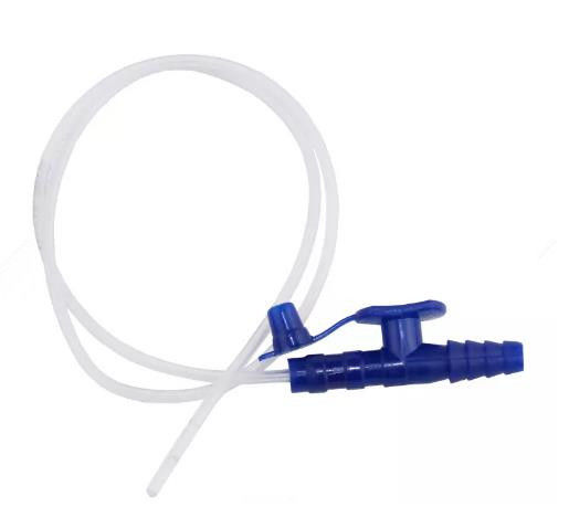 CE Approved Medical Disposable Suction Catheter With T Type Connector Color Code Suction Tube
